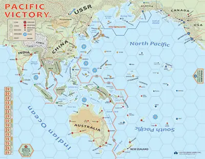 Pacific Victory Mounted Map image 2