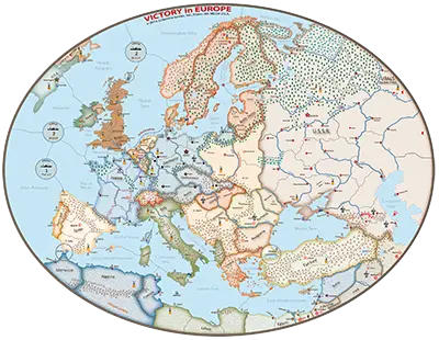 Victory in Europe Laminated Map image 2