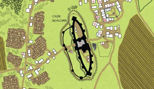 Caer Qualdris on the Map
