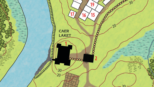 Caer Laket on the Map