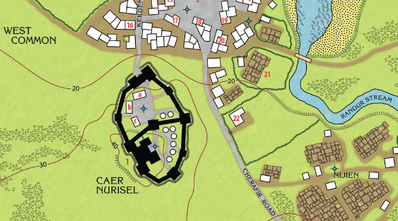 Caer Nurisel on the Map