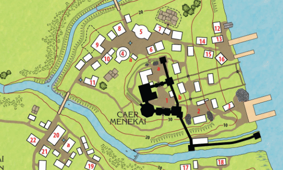 Caer Menekai on the Map