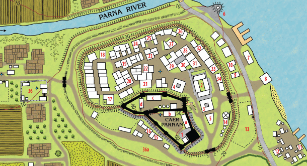 Caer Parnani on the Map