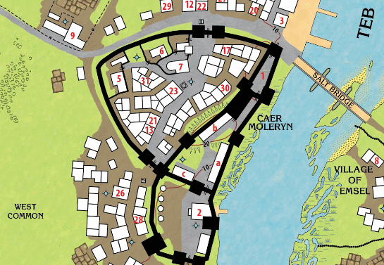 Caer Moleryn on the Map
