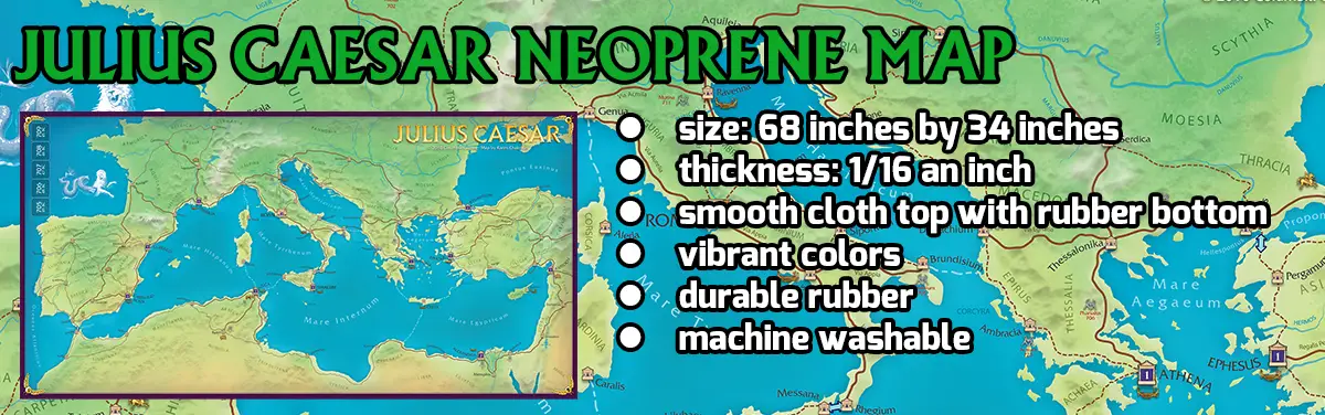 Julius Caesar 68"x34" Neoprene Map image 2