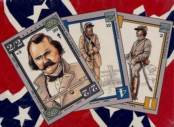 12 Deck Display Box Side - Confederate Cards — BGG upload by juliandb