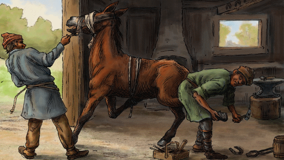 Shoeing a Horse