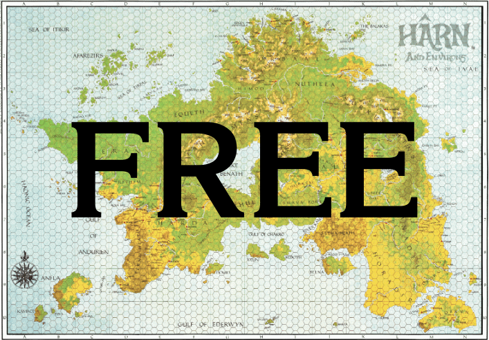 Free Map of the epic fantasy world of Harn PDF image 1