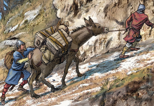 Transporting metal with a mule
