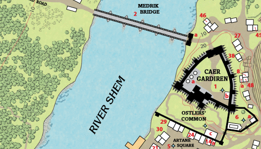 Caer Gardiren on the Map