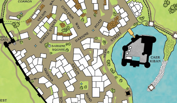 Caer Kiban on the Map