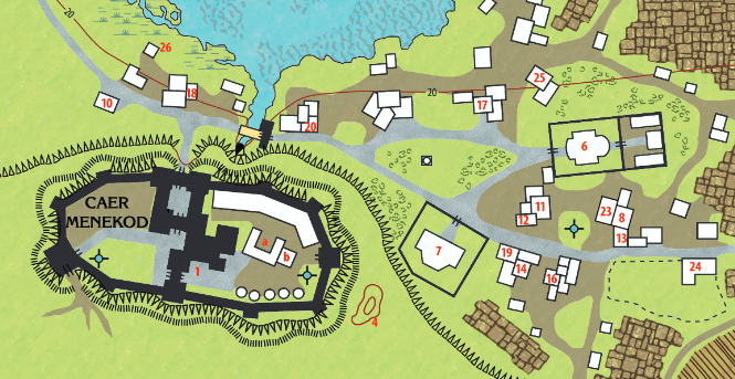 Caer Menekod on the Map