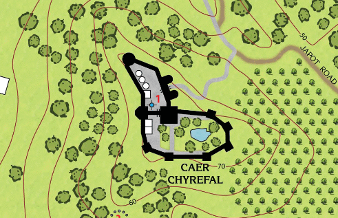 Caer Chyrefa on the Map