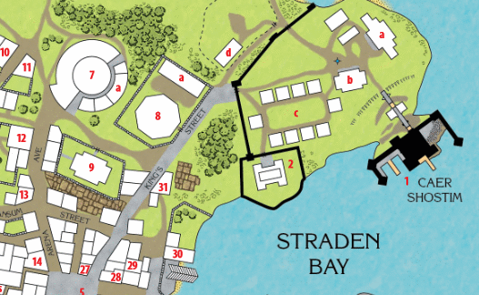 Caer Shostim on the Map