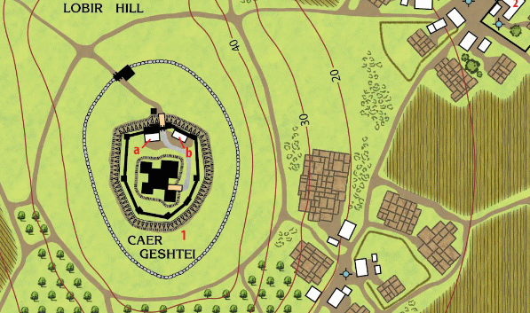 Caer Geshtei on the Map