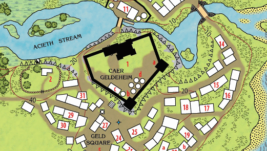 Caer Geldeheim on the Map
