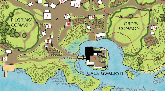 Caer Gwaeryn on the Map