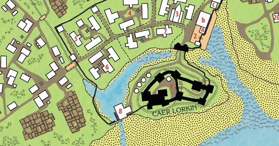 Caer Lorkin on the Map
