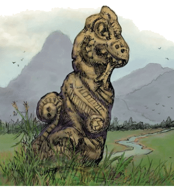 Stone Statue on the Rampart