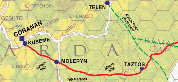 The Route from Moleryn to Taztos